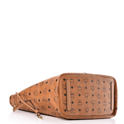 MCM Visetos Medium Liz Reversible Shopper Tote Cognac 6 of 15