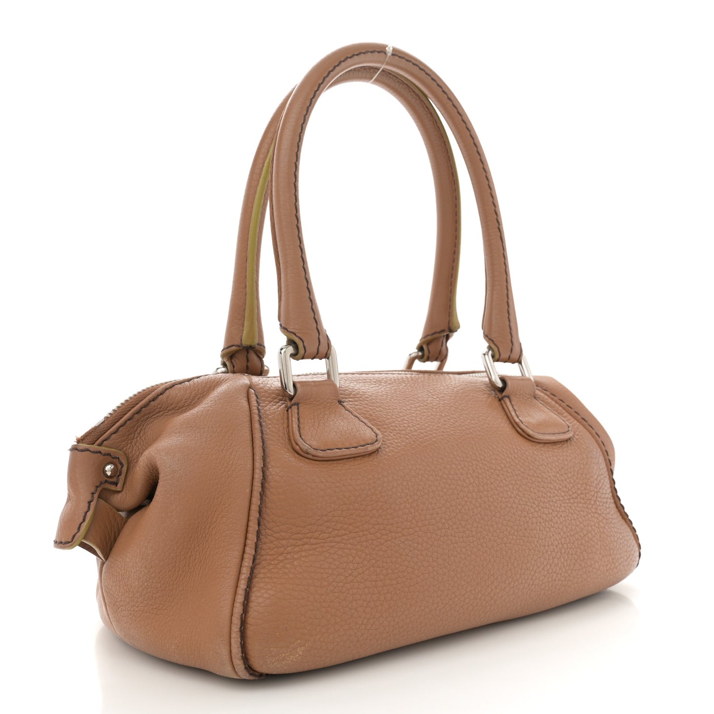 Calfskin Tassel Bowler Light Brown