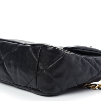 Chanel Shiny Goatskin Quilted Medium Chanel 19 Flap Black 9 of 9