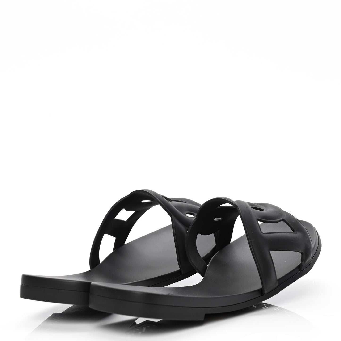 Rubber Aloha Sandals 38 Black
