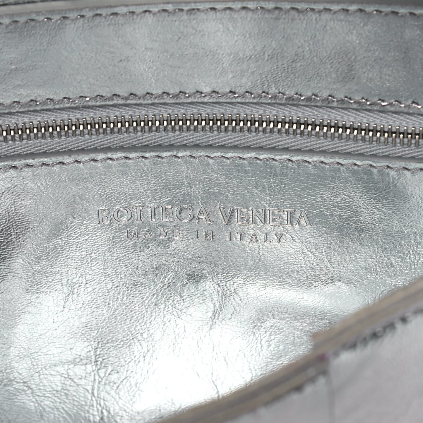 Metallic Lambskin Maxi Intrecciato Cassette Crossbody Bag Silver