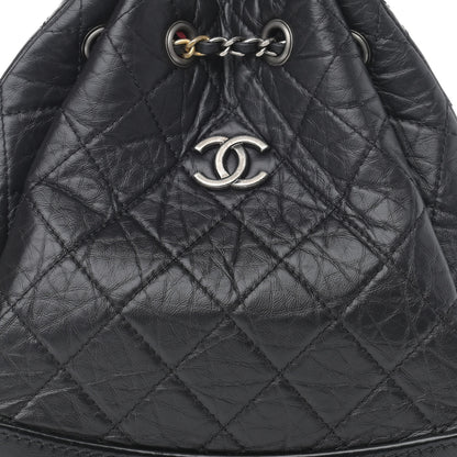 Chanel Aged Calfskin Quilted Small Gabrielle Backpack Black 8 of 12