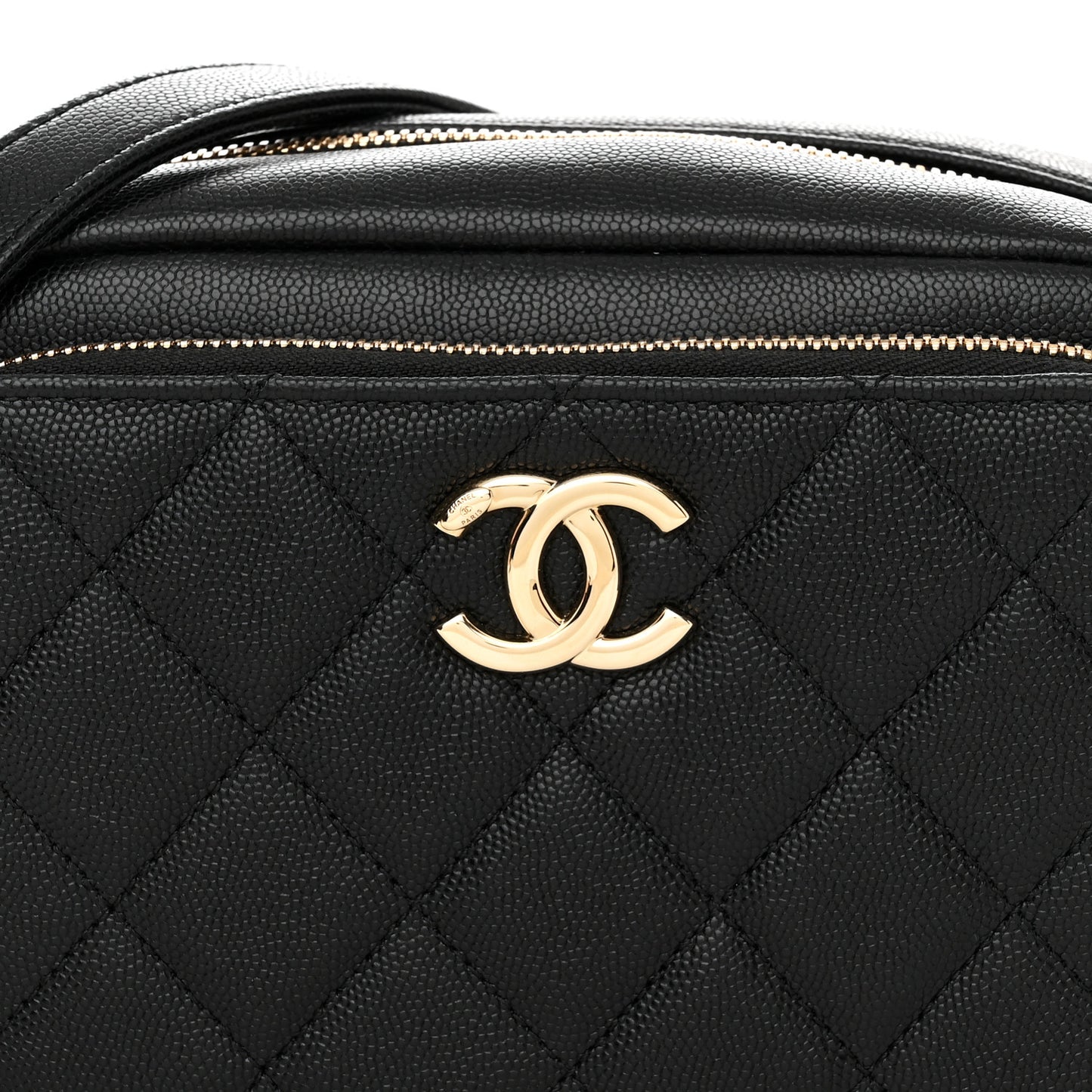 Caviar Quilted Affinity Camera Case Black