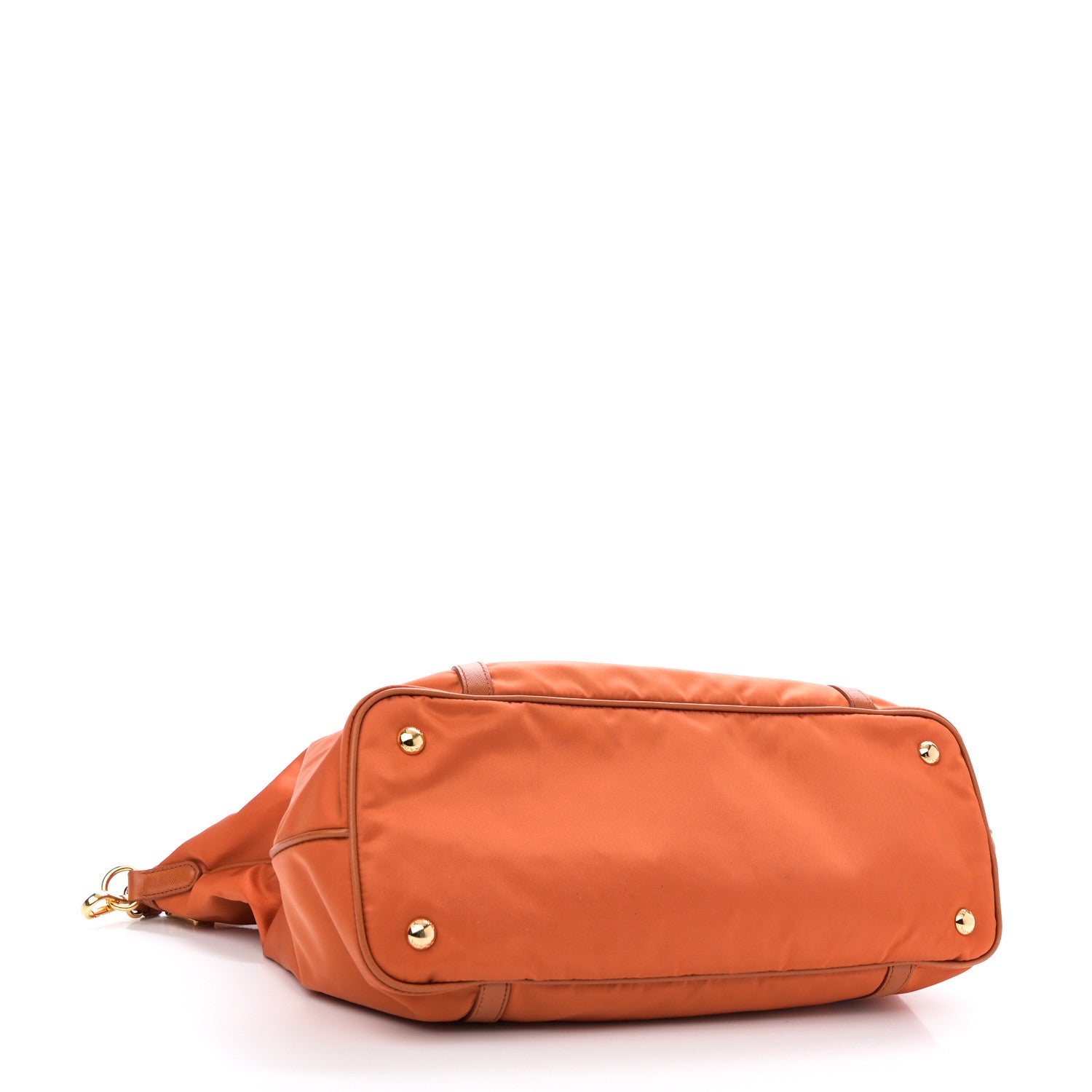 Prada Tessuto Nylon Saffiano Tote Papaya 4 of 10