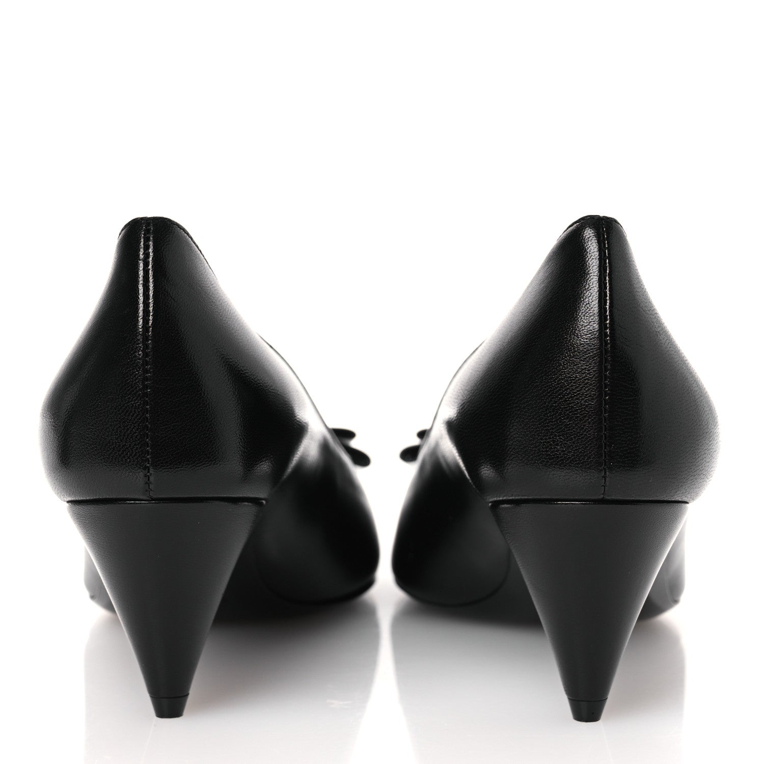 Saint Laurent Belfagor Bow Anais 55 Pumps 37 Black Navy 6 of 11