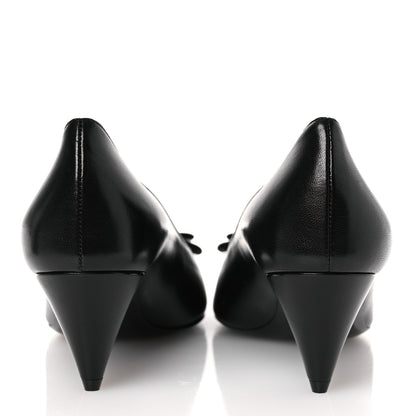 Saint Laurent Belfagor Bow Anais 55 Pumps 37 Black Navy 6 of 11