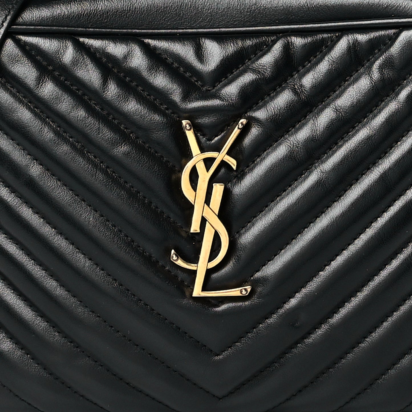 Calfskin Matelasse Monogram Lou Camera Bag Black