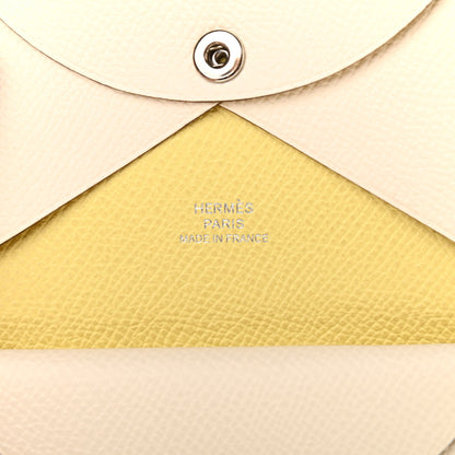 Hermes Epsom Verso Calvi Duo Card Case Nata Jaune Poussin 6 of 10