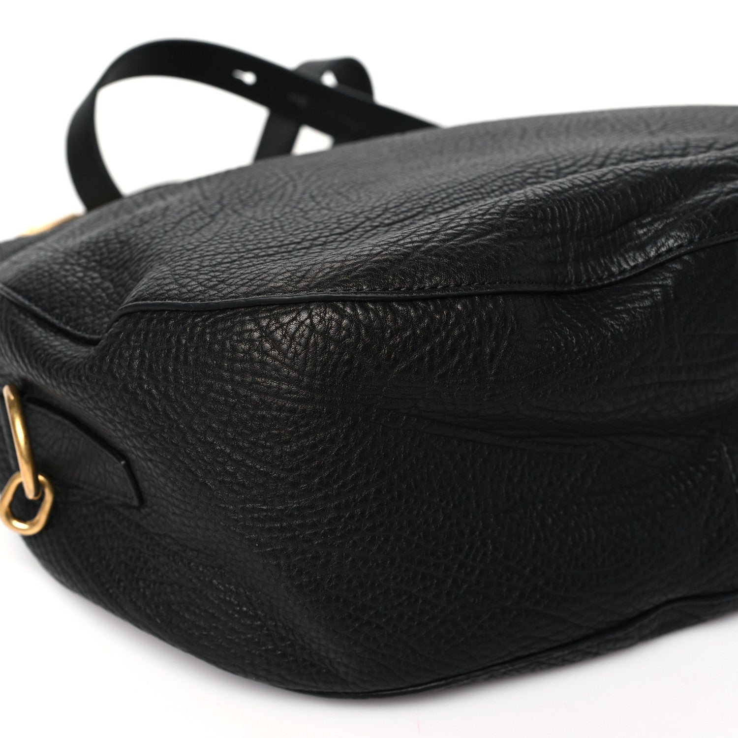 Burberry Grainy Calfskin Medium Knight Bag Black 7 of 8
