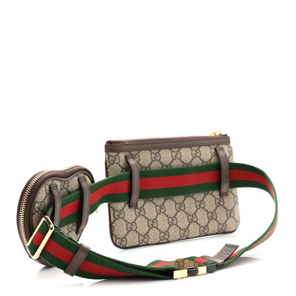 Gucci GG Supreme Monogram Web Ophidia Utility Belt Bag 75 30 Beige Ebony New Acero 3 of 11