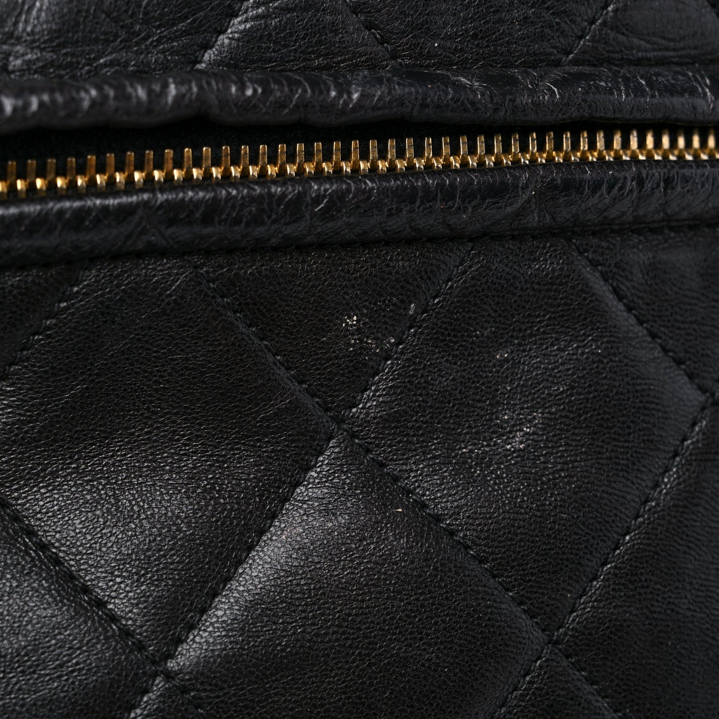 Lambskin Large Quilted Shopping Tote Black