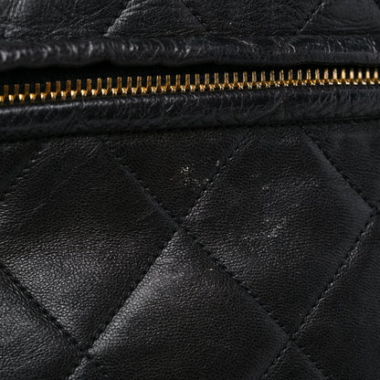 Chanel Lambskin Large Quilted Shopping Tote Black 14 of 15