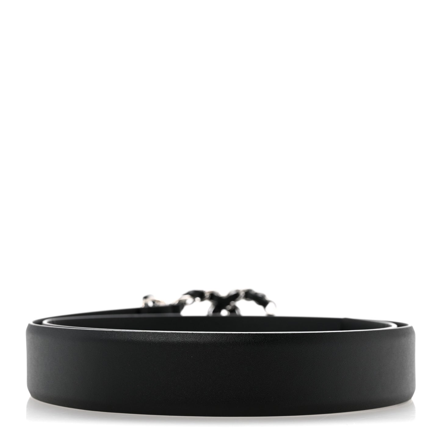 Calfskin CC Chain Belt 80 32 Black