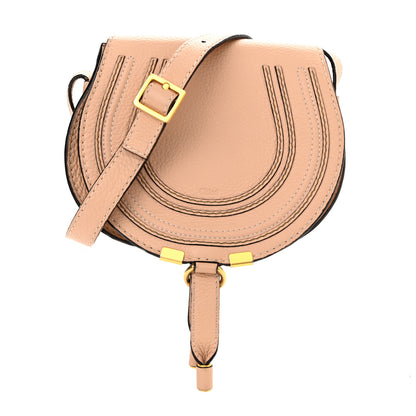Chloe Grained Calfskin Small Marcie Saddle Bag Anemone Pink 1 of 22