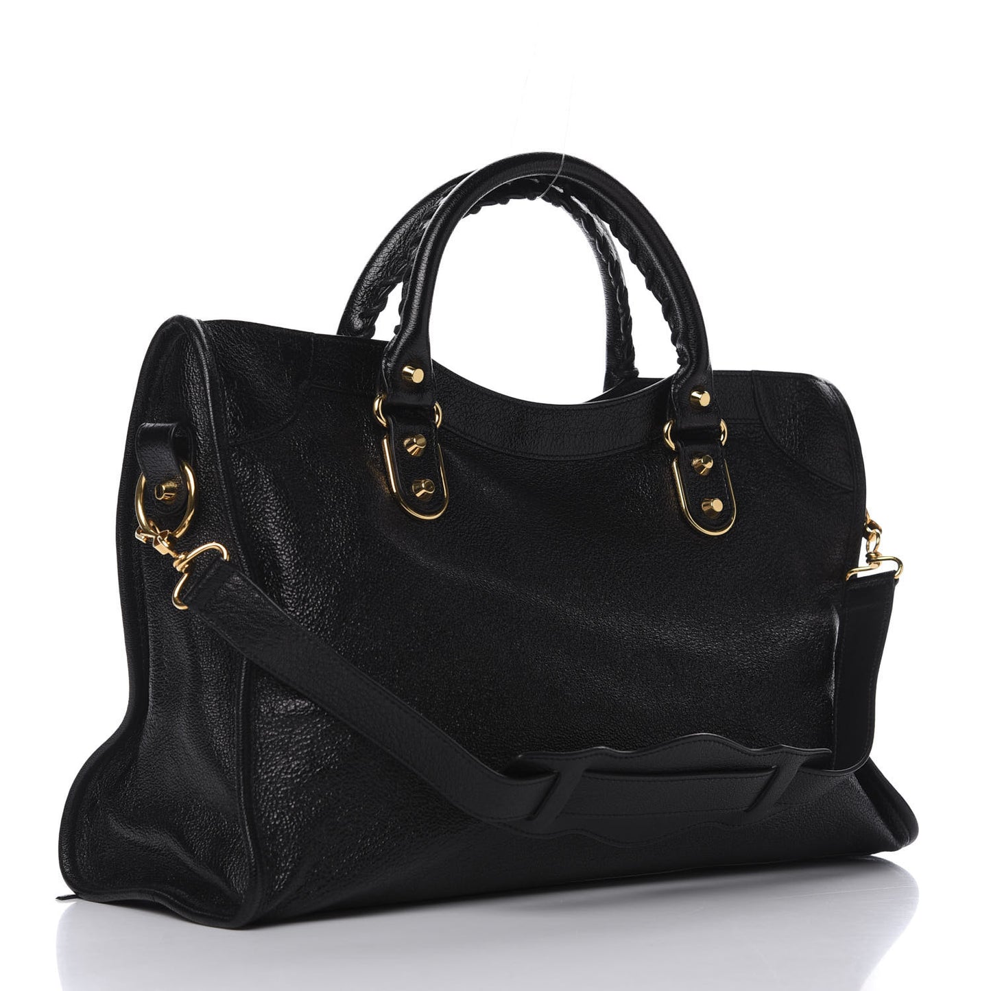 Chevre Gold Metallic Edge Hardware City Black