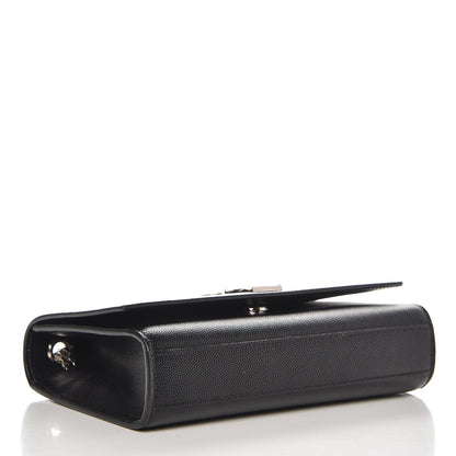 Saint Laurent Grain De Poudre Small Monogram Kate Satchel Black 4 of 7