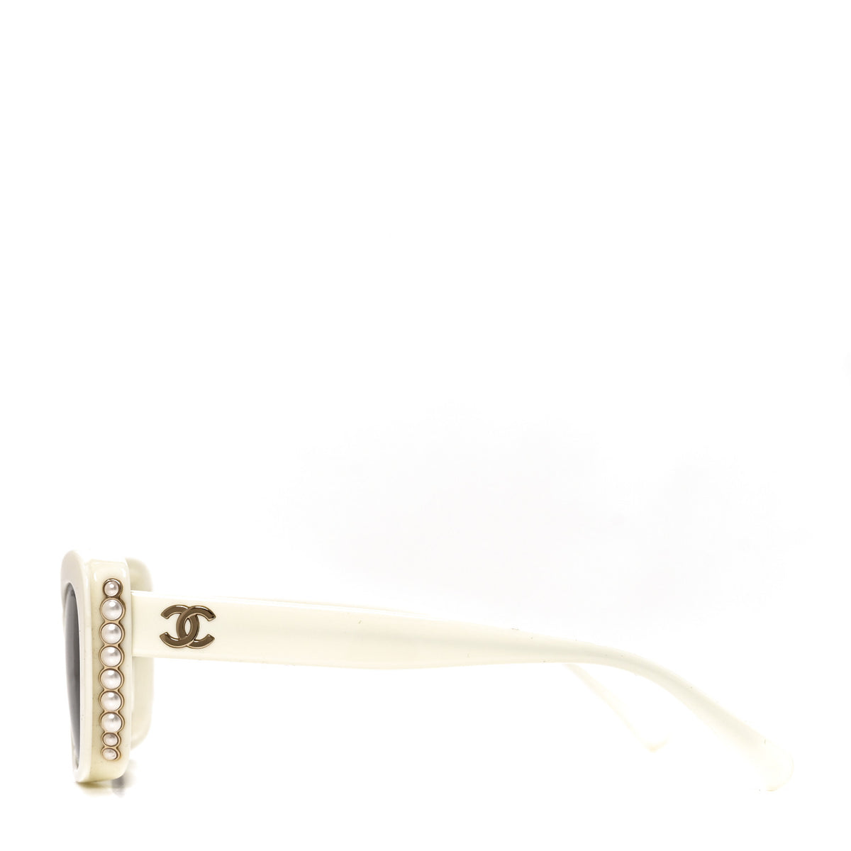 Chanel Acetate Pearl Cat Eye CC Sunglasses 5481-H-A White 4 of 6