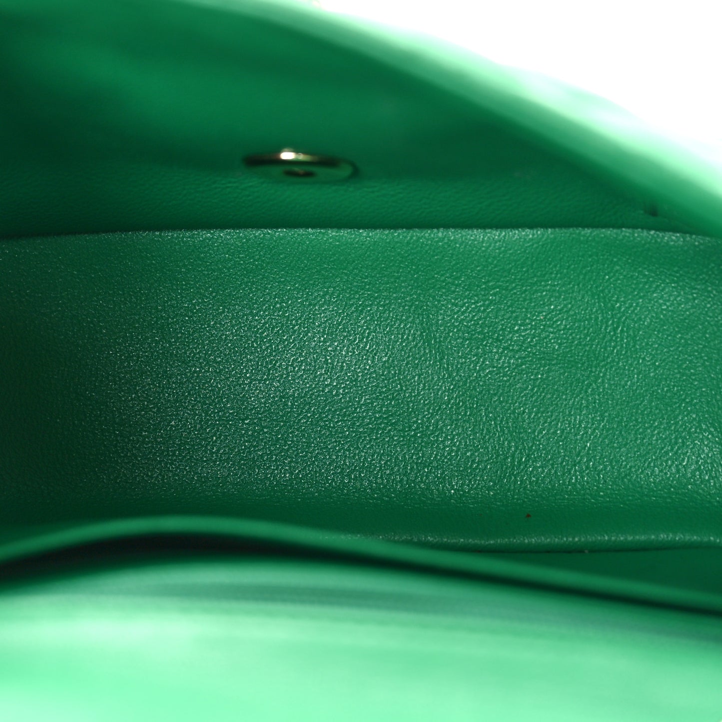 Lambskin Quilted Mini Square Flap Green