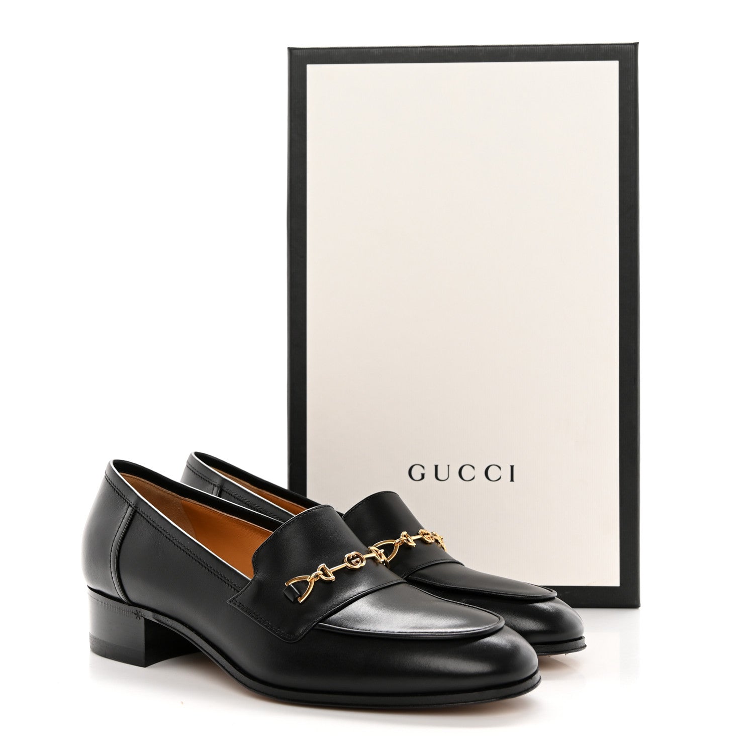 Gucci Jakarta Calfskin Womens Interlocking G Horsebit Loafers 35 Black 13 of 13
