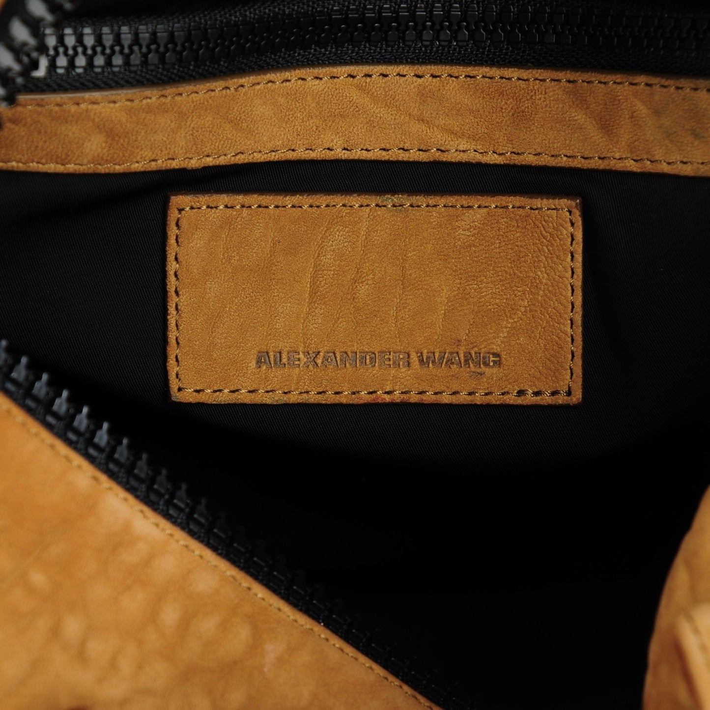 Suede Rocco Mustard Matte Black Hardware