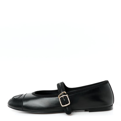 Chanel Lambskin Mary Jane Flats 39 Black 1 of 8