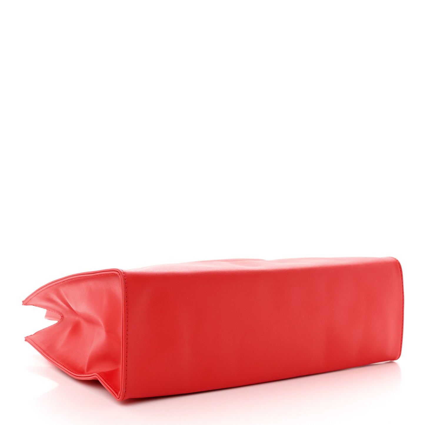 Vegan Leather Medium Shopping Bag Red