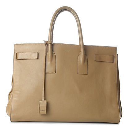 Saint Laurent Calfskin Large Sac de Jour Carryall Tan 1 of 24