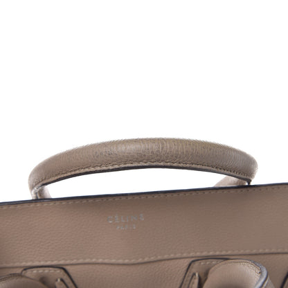 Celine Drummed Calfskin Mini Luggage Dune 8 of 19