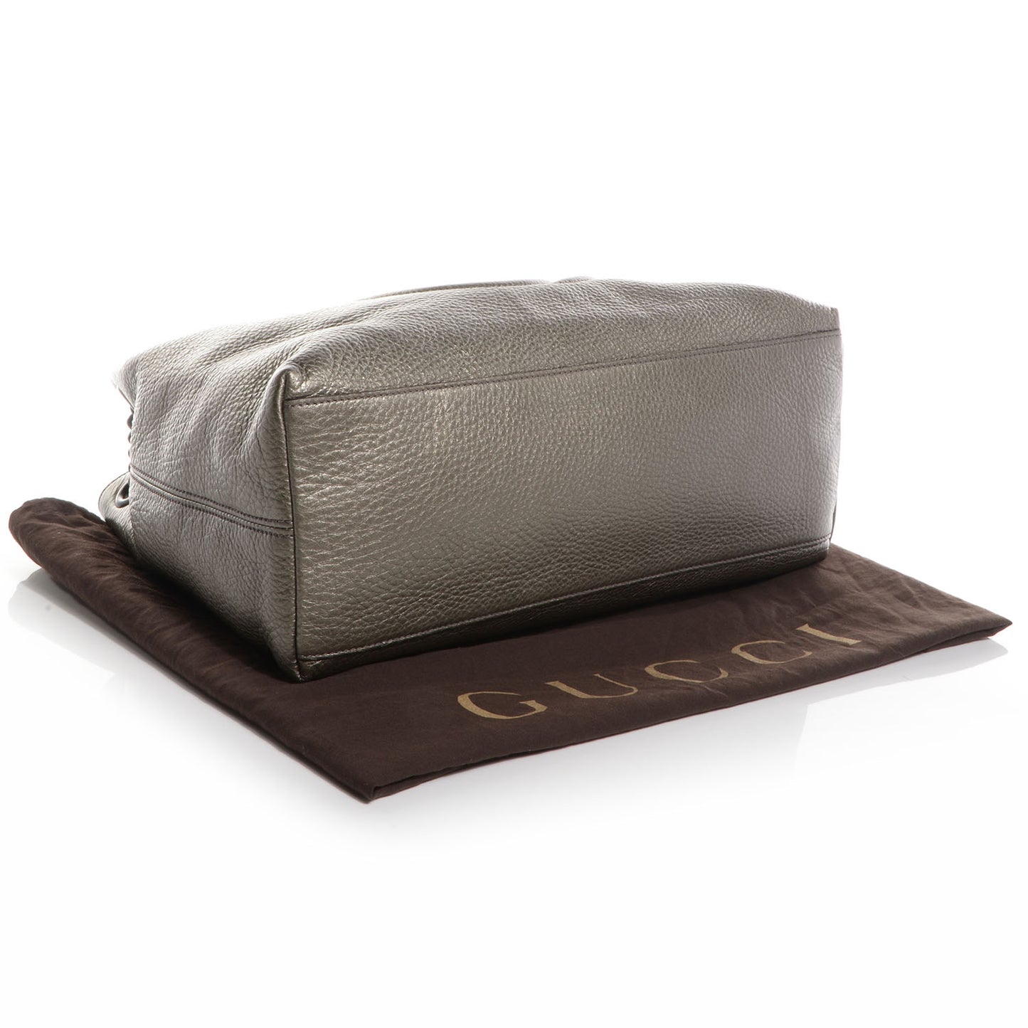 Metallic Pebbled Calfskin Medium Soho Chain Shoulder Bag Sasso