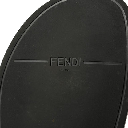 Fendi Fabric Jacquard Nappa FF Womens Fendi Feel Buckled Slide Sandals 35.5 Tobacco Black Miele Scuro 8 of 10