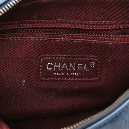 Chanel Glazed Calfskin Quilted Small Duo Color Flap Blue 6 of 12