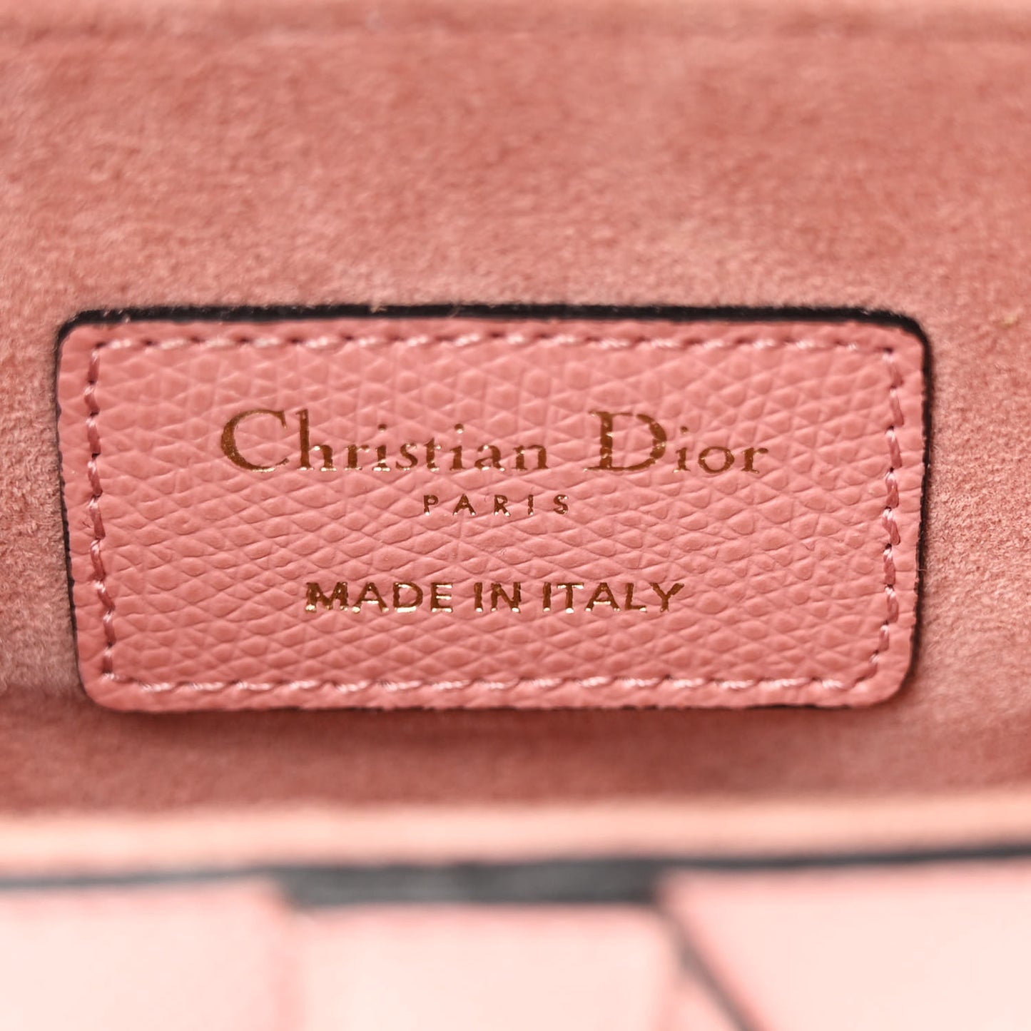 Grained Calfskin Mini Saddle Bag Pink