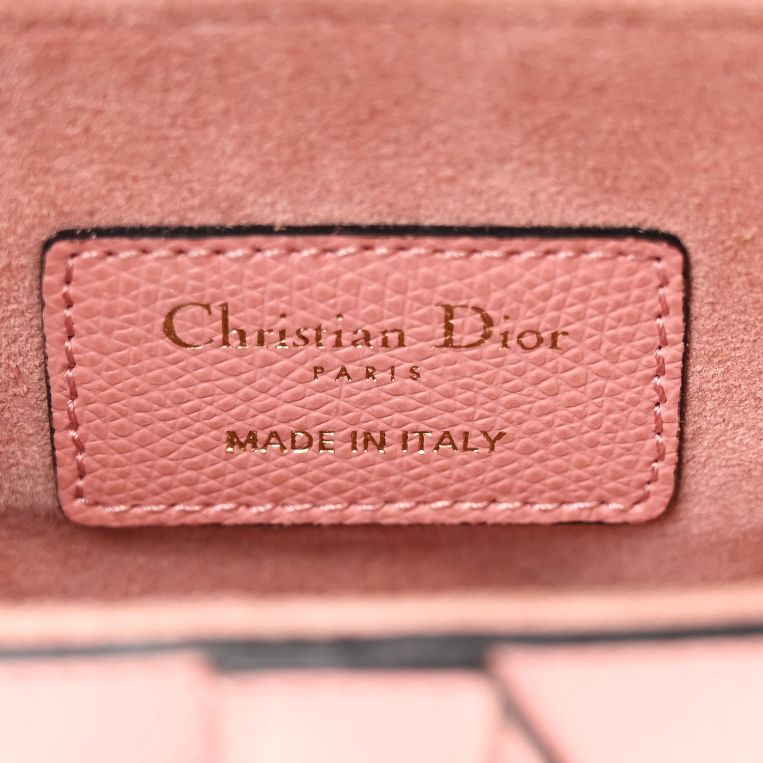 Christian Dior Grained Calfskin Mini Saddle Bag Pink 6 of 10