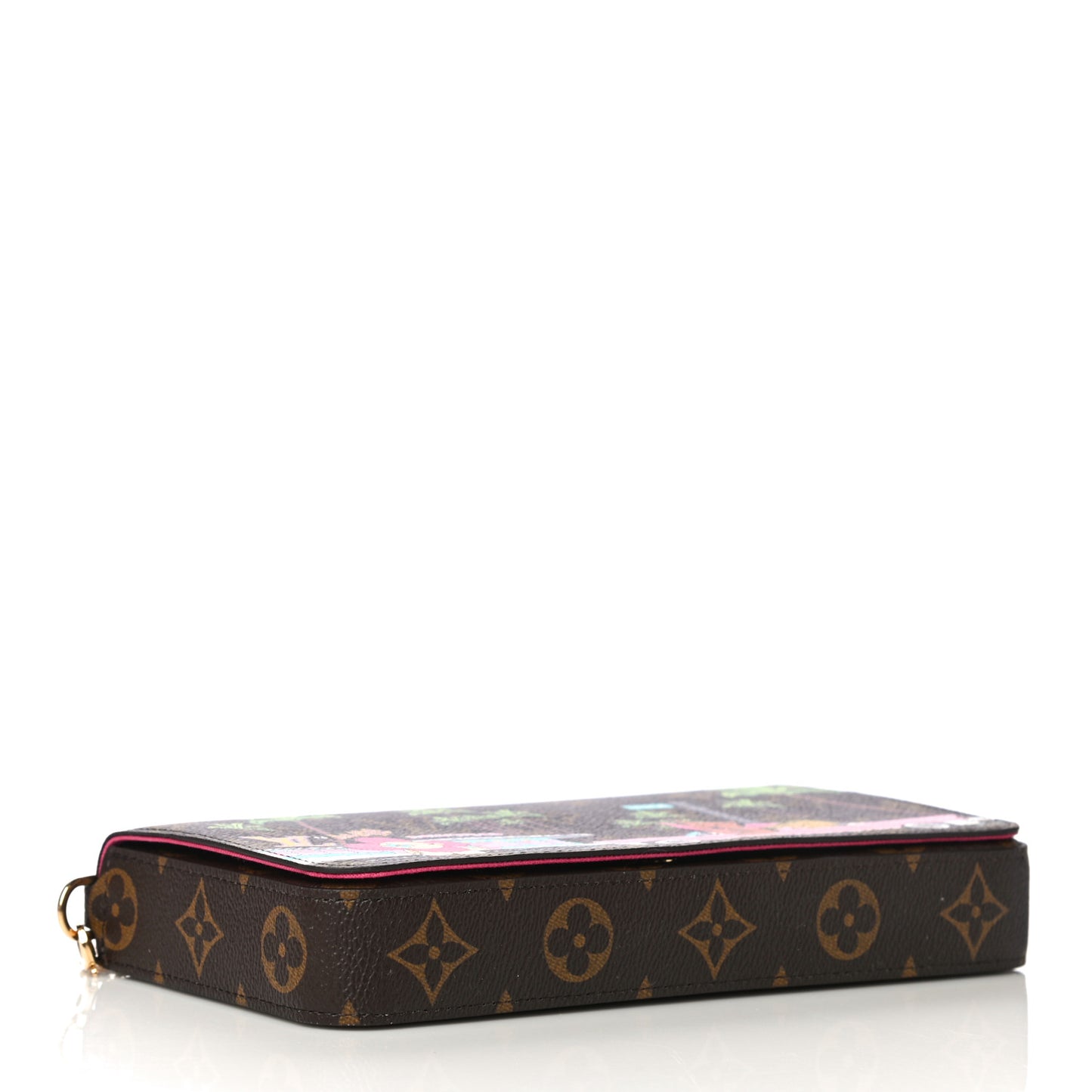 Monogram 2021 Christmas Animation Hollywood Pochette Felicie Chain Wallet Fuchsia