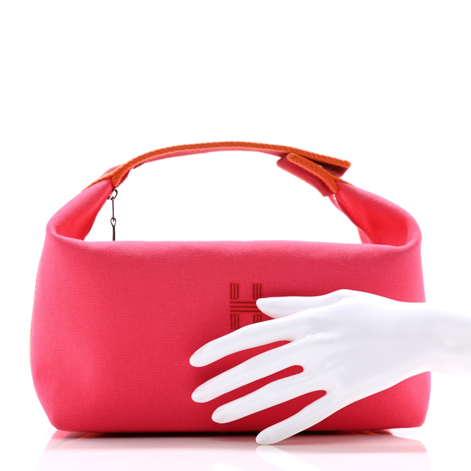Hermes Canvas Large Bride-A-Brac Pouch Hibiscus 2 of 7