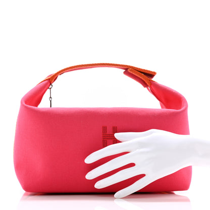 Hermes Canvas Large Bride-A-Brac Pouch Hibiscus 2 of 7