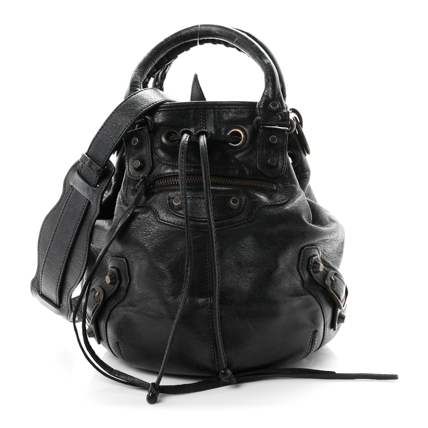 Balenciaga Agneau Classic Hardware Mini Pompon Dark Night 1 of 11