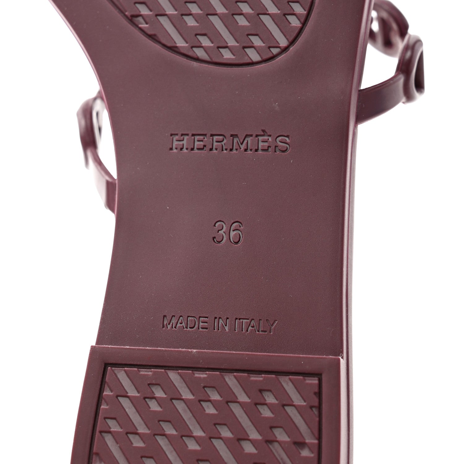 Hermes TPU Rivage Sandals 36 Bordeaux 7 of 9