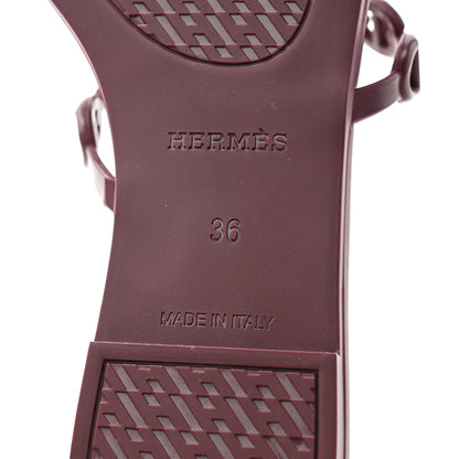Hermes TPU Rivage Sandals 36 Bordeaux 7 of 9