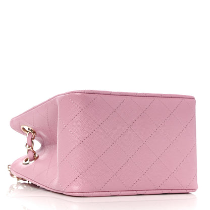 Chanel Caviar Quilted Mini Bucket Bag Pink 3 of 10