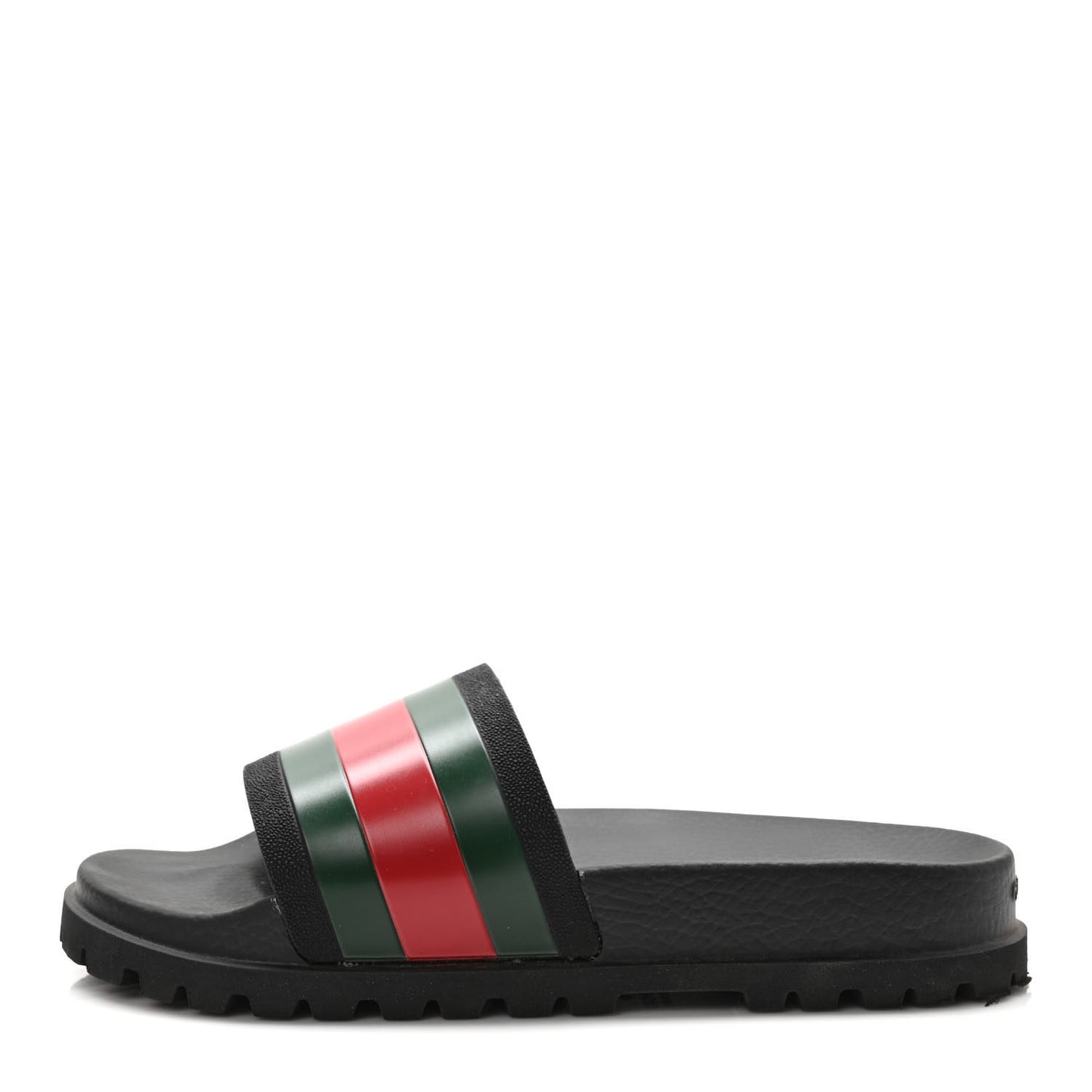 Rubber Web Mens Lug Sole Slide Sandals 8 Black Green Red