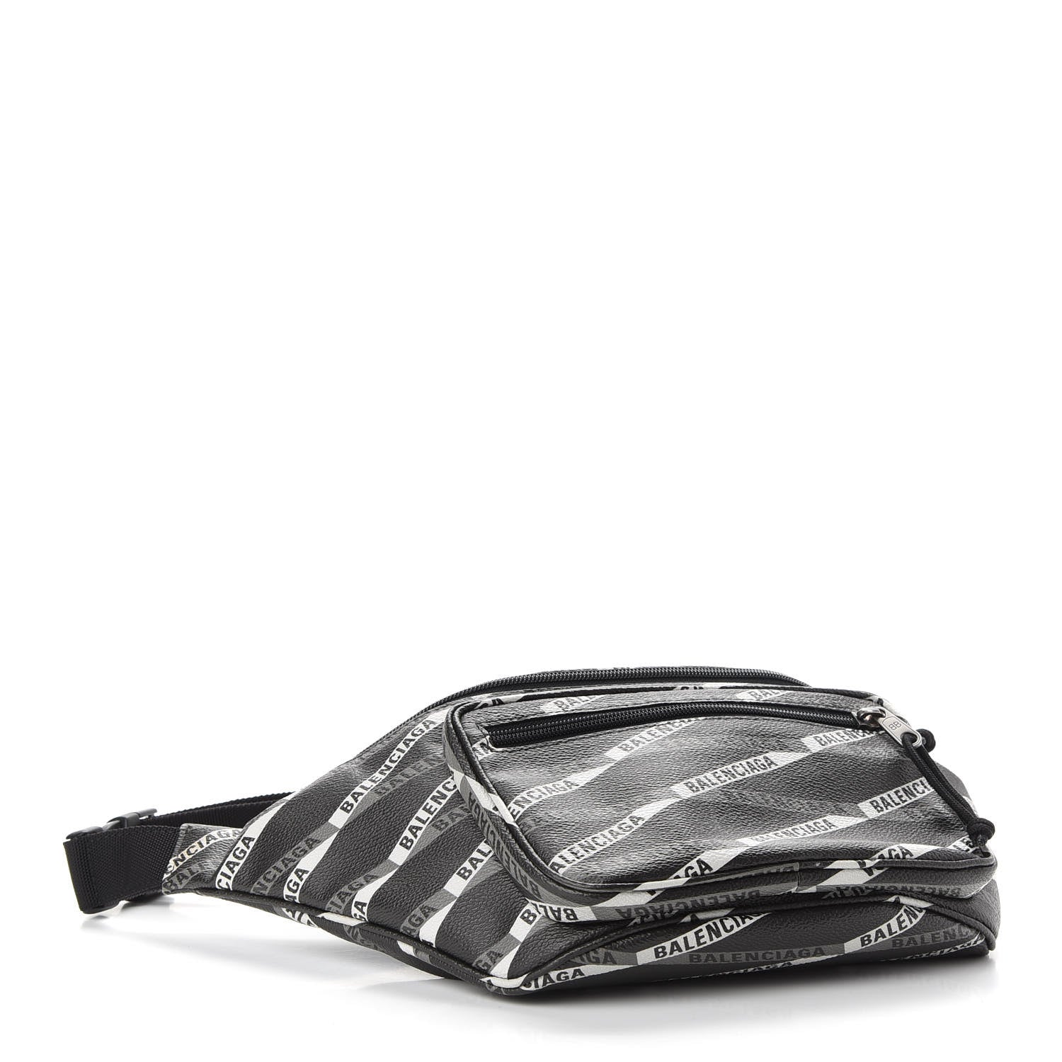 Balenciaga Coated Canvas Losange Monogram Explorer Belt Bag Black Grey 4 of 9