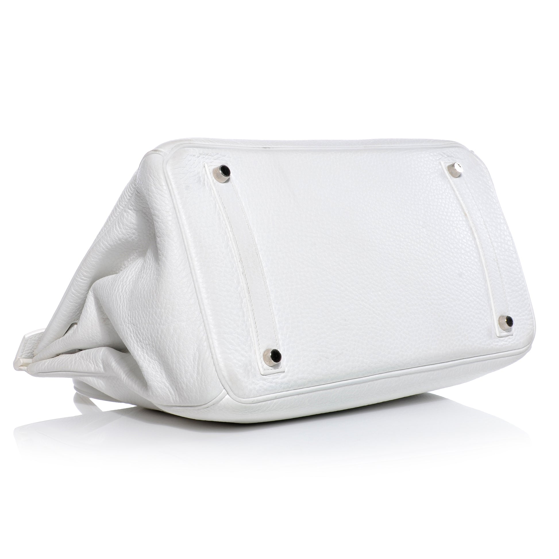 Hermes Taurillon Clemence Birkin 35 White 3 of 11
