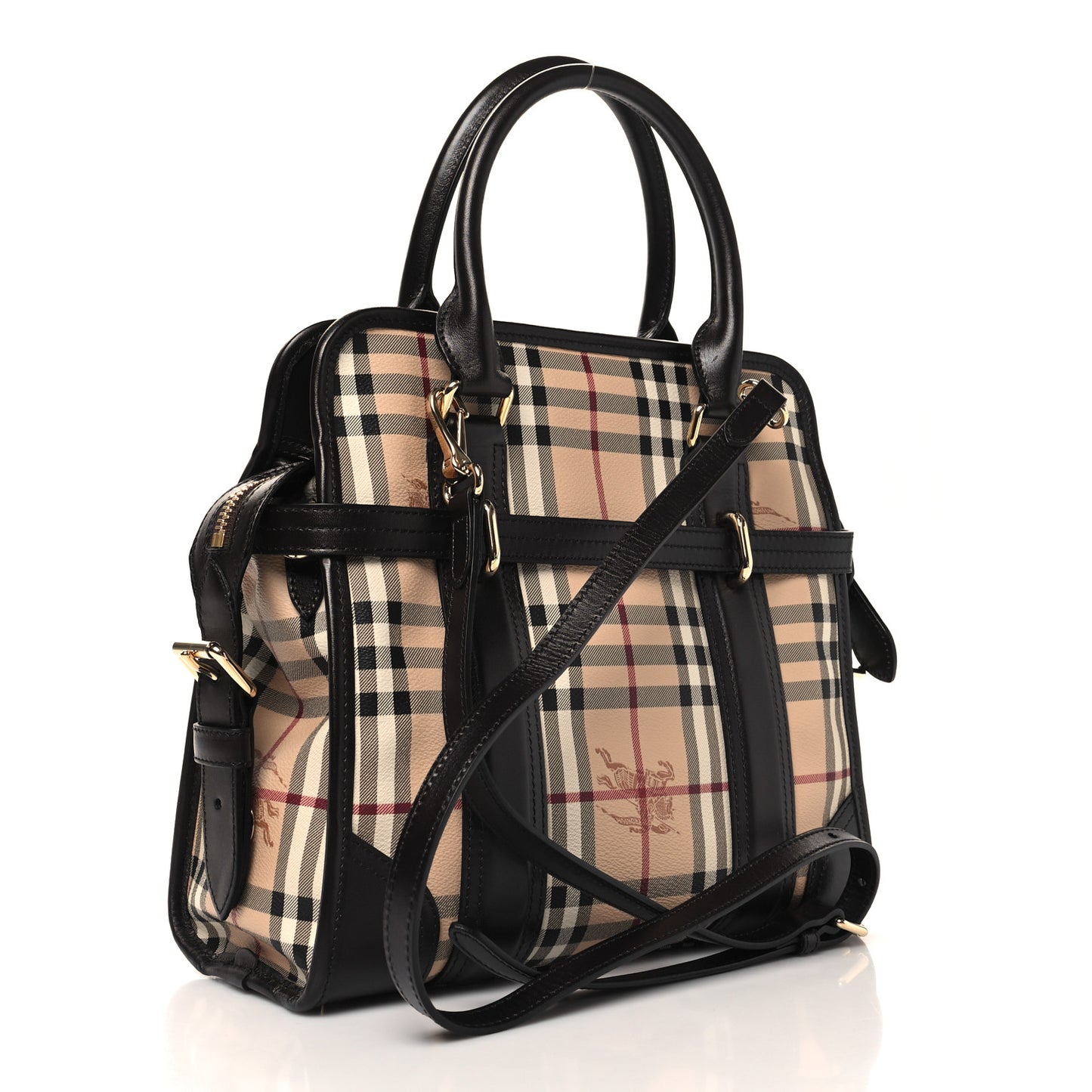 Haymarket Check Medium Minford Portrait Tote Chocolate