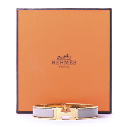 Hermes Enamel Clic Clac H Narrow Bracelet PM Marron Glace 6 of 6