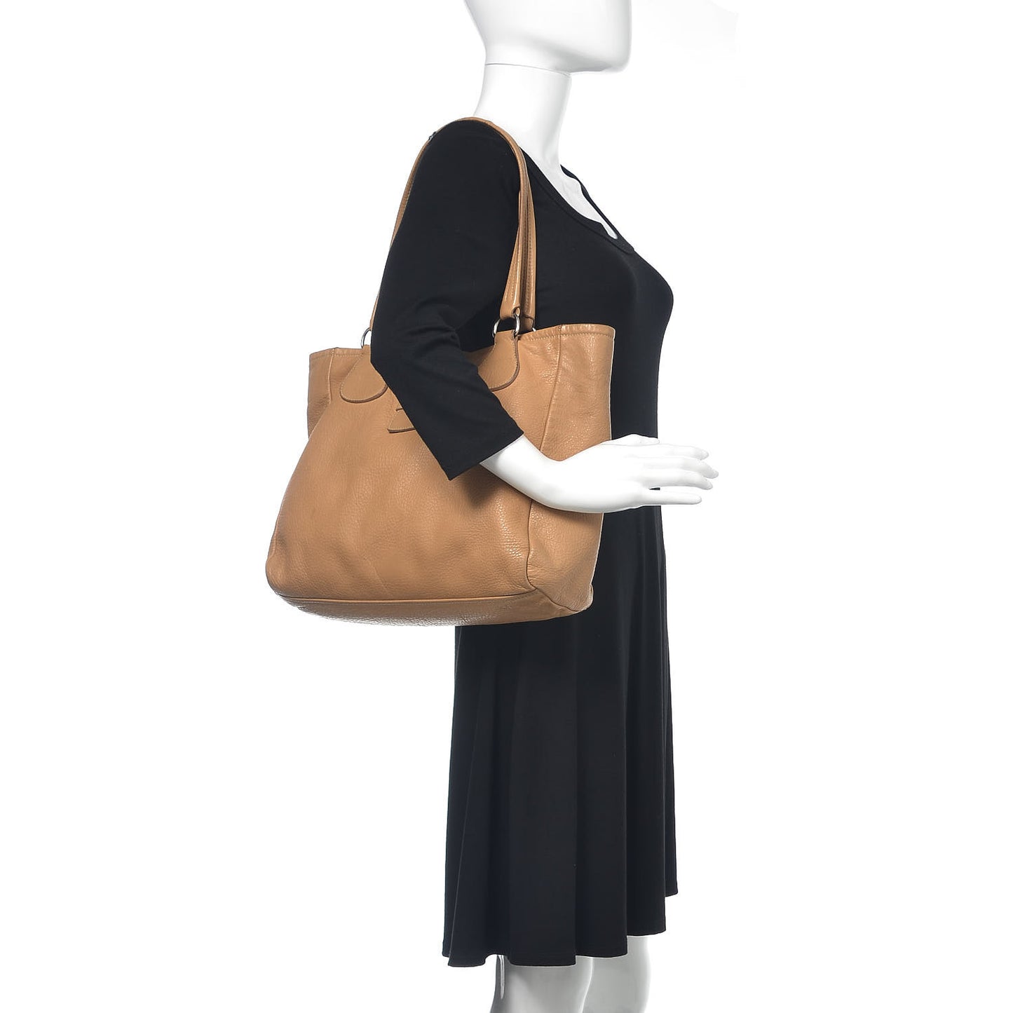 Vitello Daino Buckle Tote Sabbia