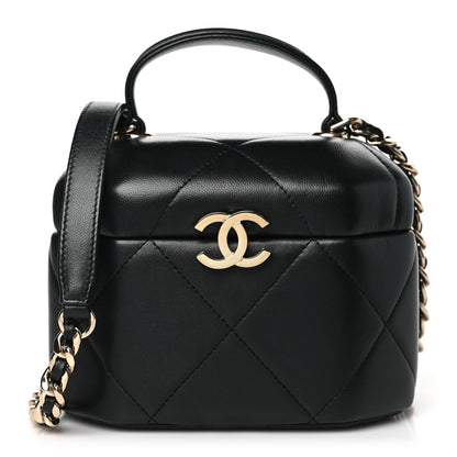 Chanel Lambskin Quilted Vendome Case Black 1 of 10