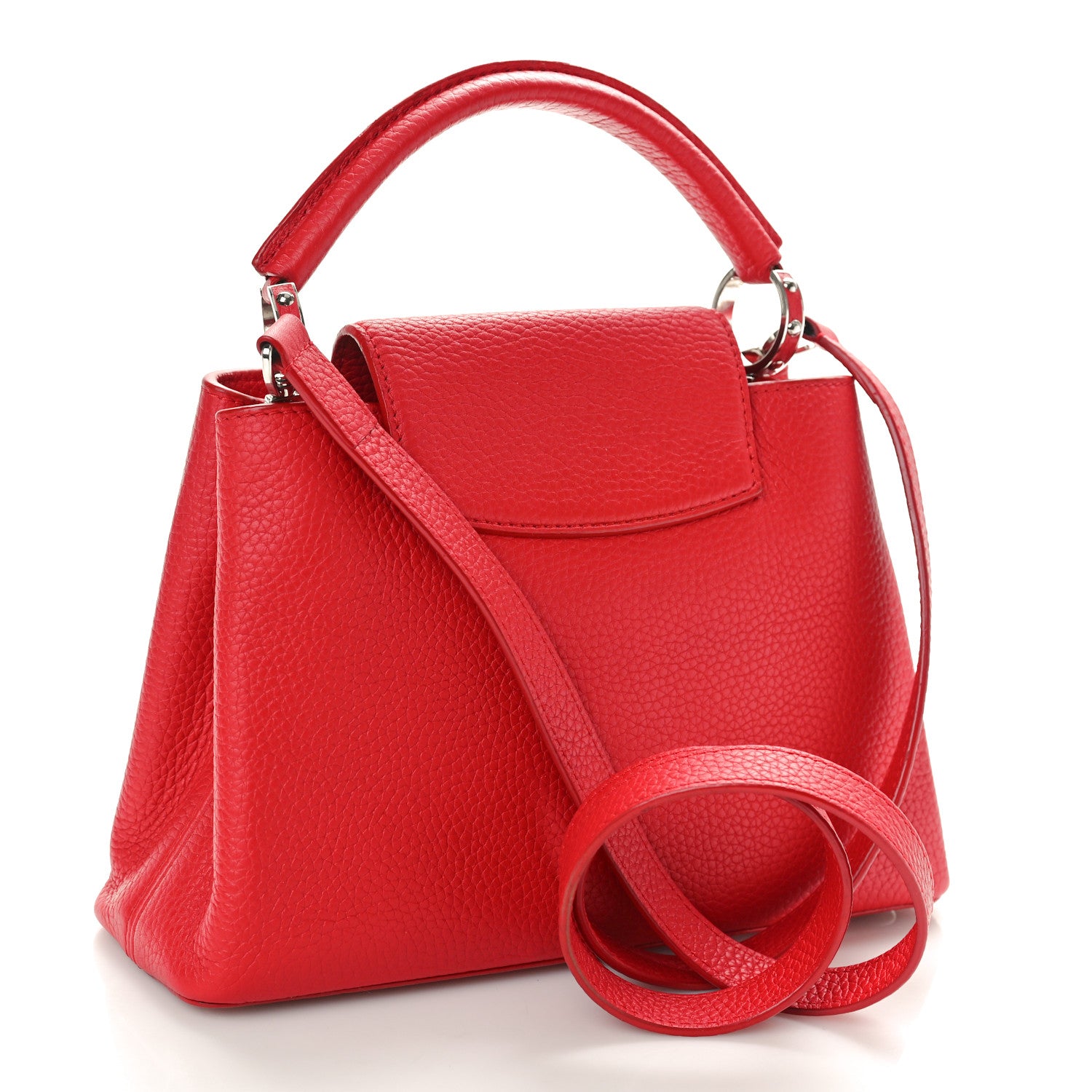 Louis Vuitton Taurillon Capucines BB Rubis 2 of 9