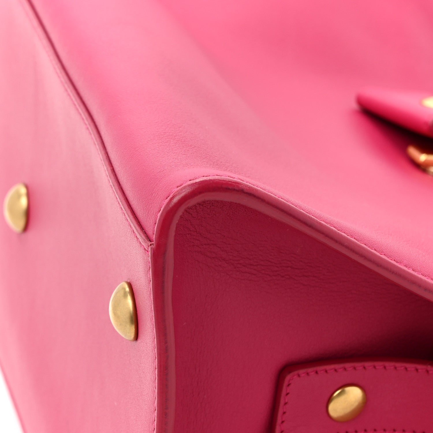 Saint Laurent Calfskin Small Classic Y Cabas Fuchsia 11 of 14