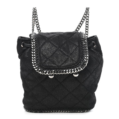 Stella McCartney Shaggy Deer Quilted Mini Falabella Backpack Black 1 of 8